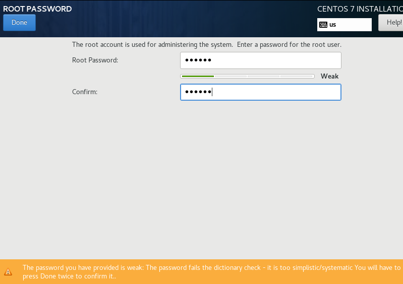 设置ROOT PASSWORD